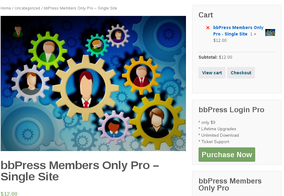 bbPress Membership Plugin checkout