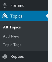 bbPress Forums Topics Replies Menu Item