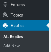 bbpress plugin replies menu item