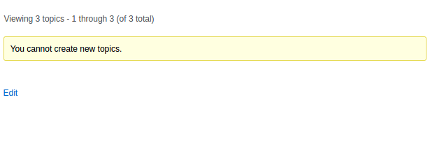 restrict posting new topic on this forum
