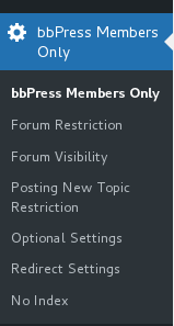 bbpress membership plugin menu items
