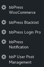 bbpress woocommerce plugin menu item