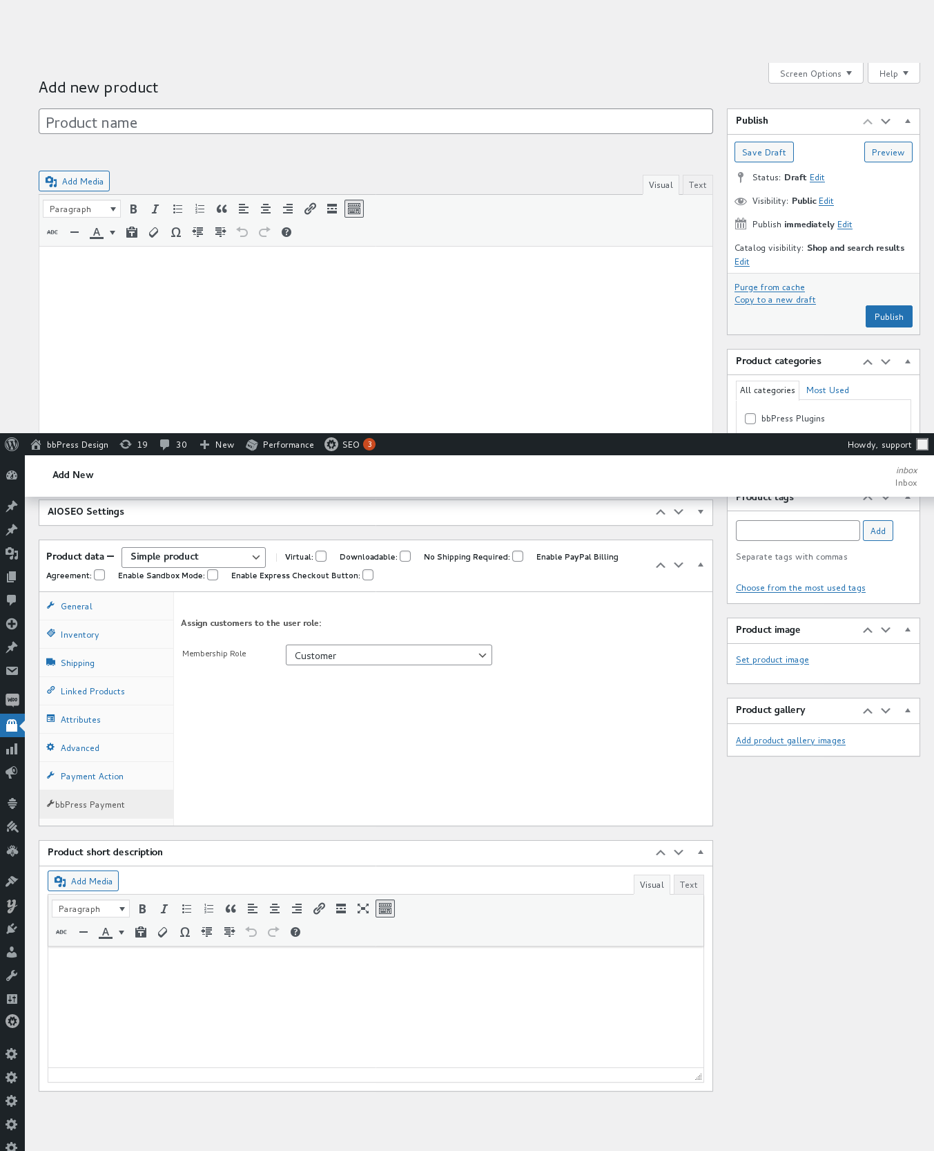 bbpress woocommerce plugin product
